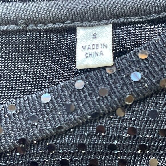 7 for all Mankind Sparkle Tee in black size small - Picture 7 of 8